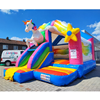 Unicorn springkussen met glijbaan huren